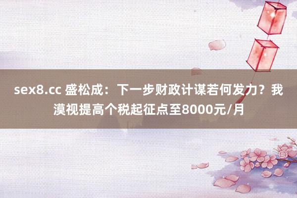 sex8.cc 盛松成：下一步财政计谋若何发力？我漠视提高个税起征点至8000元/月