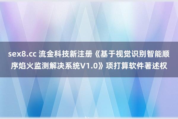 sex8.cc 流金科技新注册《基于视觉识别智能顺序焰火监测解决系统V1.0》项打算软件著述权