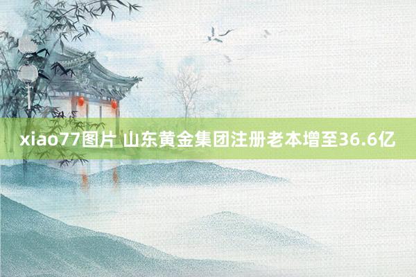 xiao77图片 山东黄金集团注册老本增至36.6亿