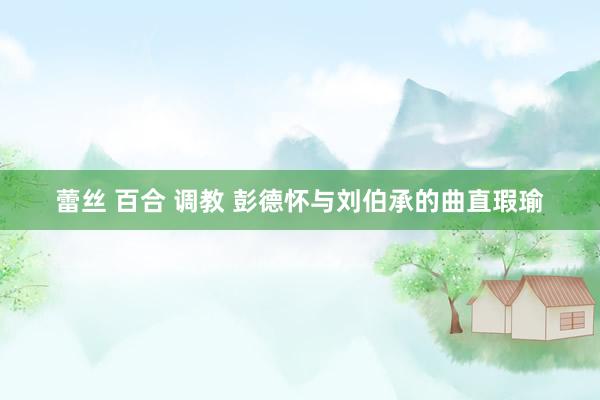 蕾丝 百合 调教 彭德怀与刘伯承的曲直瑕瑜