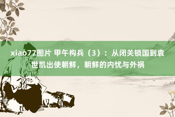 xiao77图片 甲午构兵（3）：从闭关锁国到袁世凯出使朝鲜，朝鲜的内忧与外祸