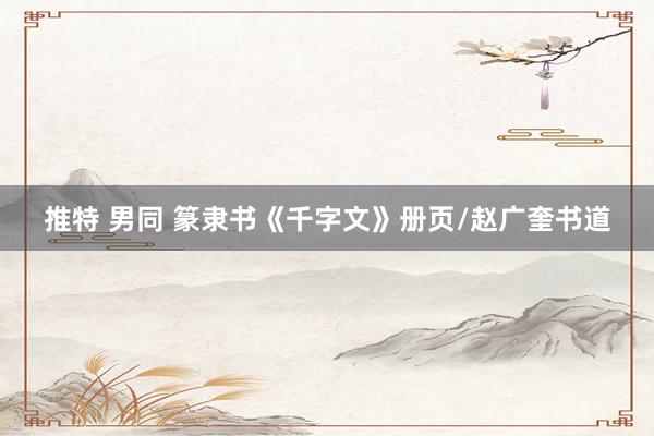 推特 男同 篆隶书《千字文》册页/赵广奎书道