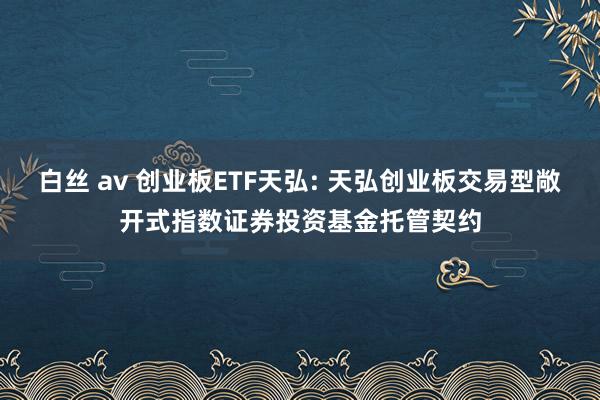 白丝 av 创业板ETF天弘: 天弘创业板交易型敞开式指数证券投资基金托管契约