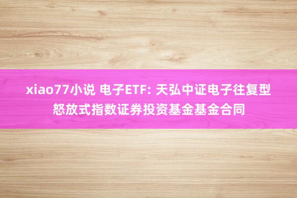 xiao77小说 电子ETF: 天弘中证电子往复型怒放式指数证券投资基金基金合同