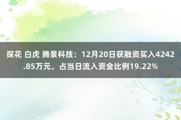 探花 白虎 腾景科技：12月20日获融资买入4242.85万元，占当日流入资金比例19.22%