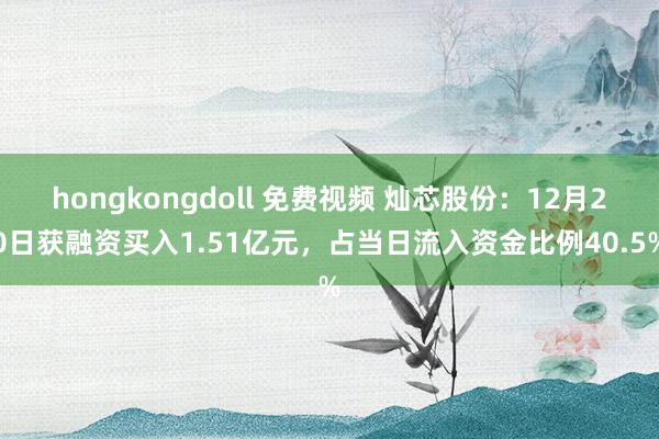 hongkongdoll 免费视频 灿芯股份：12月20日获融资买入1.51亿元，占当日流入资金比例40.5%