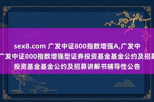 sex8.com 广发中证800指数增强A,广发中证800指数增强C: 广发中证800指数增强型证券投资基金基金公约及招募讲解书辅导性公告