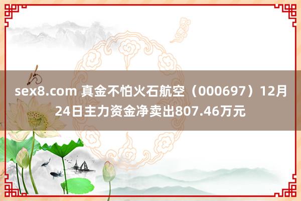 sex8.com 真金不怕火石航空（000697）12月24日主力资金净卖出807.46万元