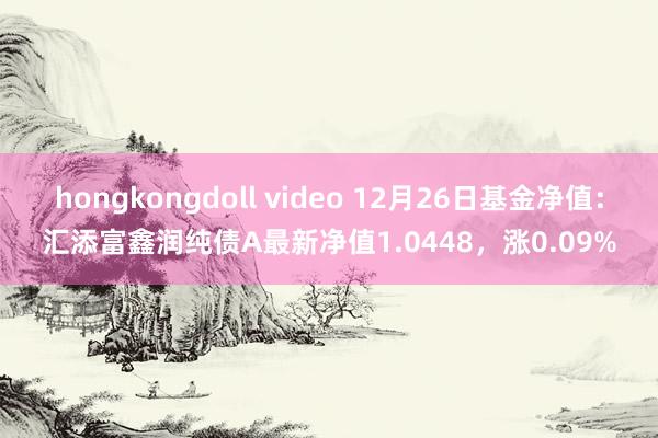 hongkongdoll video 12月26日基金净值：汇添富鑫润纯债A最新净值1.0448，涨0.09%