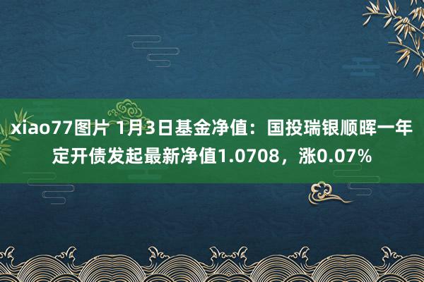 xiao77图片 1月3日基金净值：国投瑞银顺晖一年定开债发起最新净值1.0708，涨0.07%
