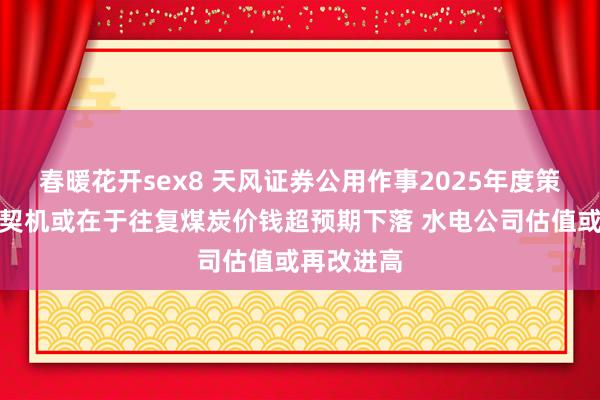 春暖花开sex8 天风证券公用作事2025年度策略：火电契机或在于往复煤炭价钱超预期下落 水电公司估值或再改进高
