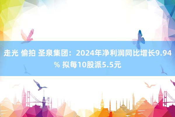 走光 偷拍 圣泉集团：2024年净利润同比增长9.94% 拟每10股派5.5元