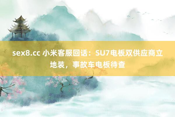 sex8.cc 小米客服回话：SU7电板双供应商立地装，事故车电板待查