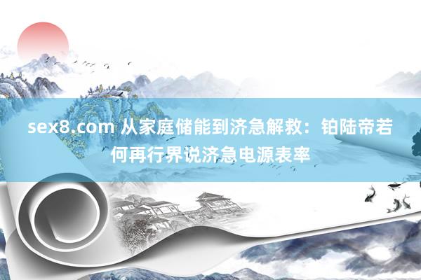 sex8.com 从家庭储能到济急解救：铂陆帝若何再行界说济急电源表率