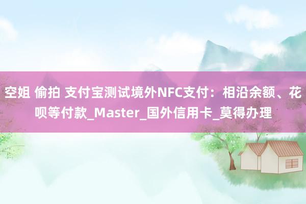 空姐 偷拍 支付宝测试境外NFC支付：相沿余额、花呗等付款_Master_国外信用卡_莫得办理