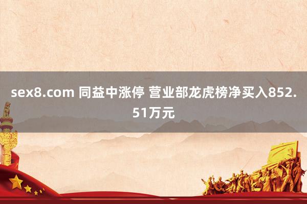 sex8.com 同益中涨停 营业部龙虎榜净买入852.51万元
