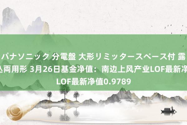 パナソニック 分電盤 大形リミッタースペース付 露出・半埋込両用形 3月26日基金净值：南边上风产业LOF最新净值0.9789