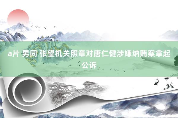 a片 男同 张望机关照章对唐仁健涉嫌纳贿案拿起公诉