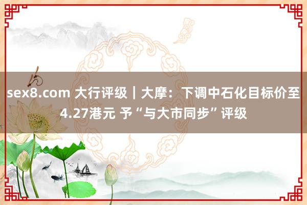 sex8.com 大行评级｜大摩：下调中石化目标价至4.27港元 予“与大市同步”评级