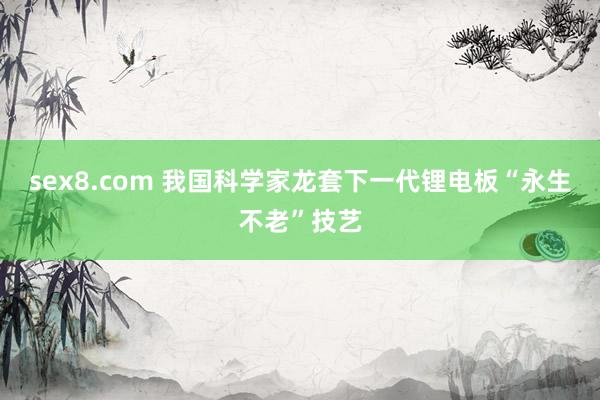 sex8.com 我国科学家龙套下一代锂电板“永生不老”技艺
