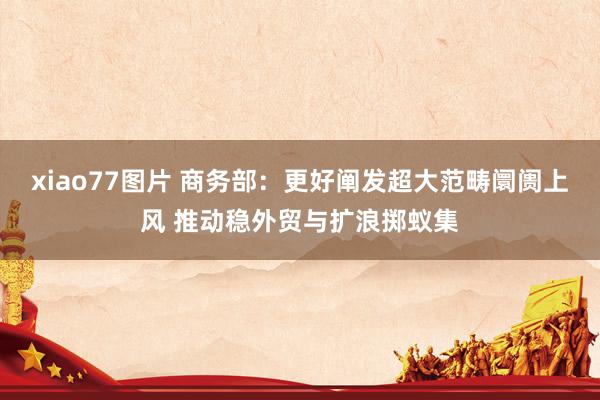 xiao77图片 商务部：更好阐发超大范畴阛阓上风 推动稳外贸与扩浪掷蚁集