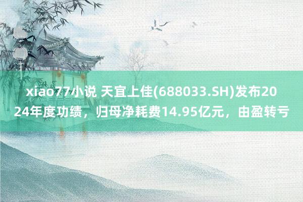 xiao77小说 天宜上佳(688033.SH)发布2024年度功绩，归母净耗费14.95亿元，由盈转亏