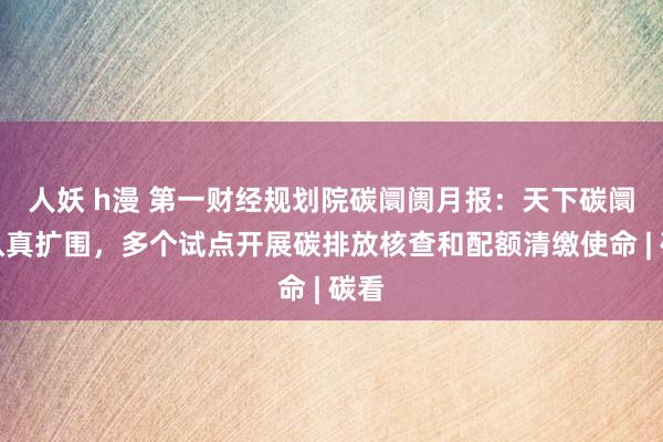 人妖 h漫 第一财经规划院碳阛阓月报：天下碳阛阓认真扩围，多个试点开展碳排放核查和配额清缴使命 | 碳看