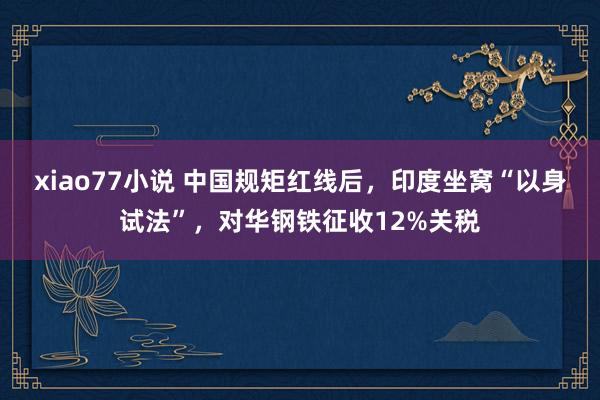 xiao77小说 中国规矩红线后，印度坐窝“以身试法”，对华钢铁征收12%关税
